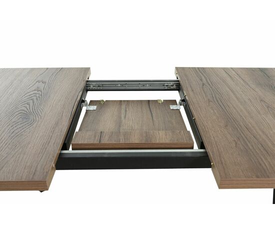 Стол Осло 140, Дуб гудзон шоколадный, Шамони/Чёрный, изображение 6 | Интернет магазин мебели и декора LifeDekor