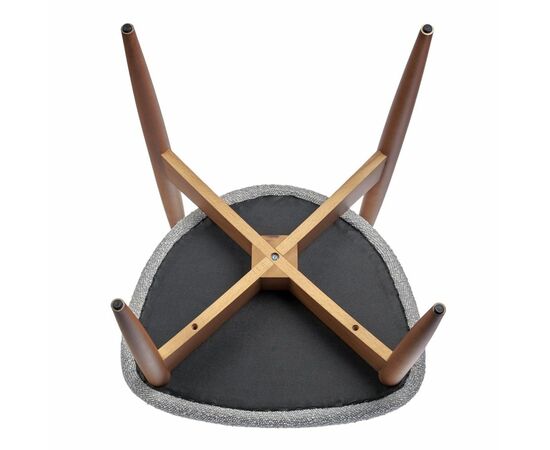 Стул Lucas светло-серый букле с ножками цвета орех, изображение 11 | Интернет магазин мебели и декора LifeDekor