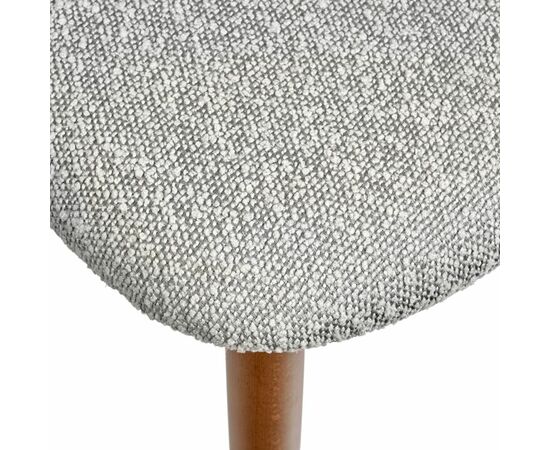 Стул Lucas светло-серый букле с ножками цвета орех, изображение 8 | Интернет магазин мебели и декора LifeDekor