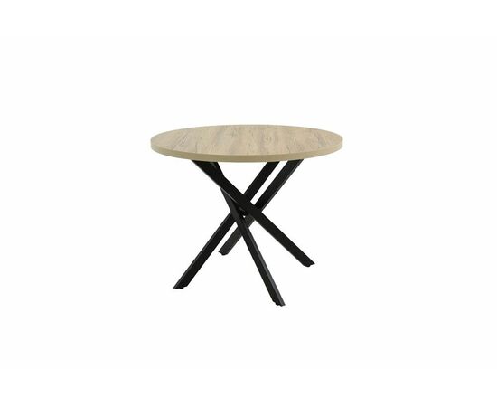 Стол Рига D950,Дуб Сильверджек Ореховый, Поненте/Чёрный | Интернет магазин мебели и декора LifeDekor