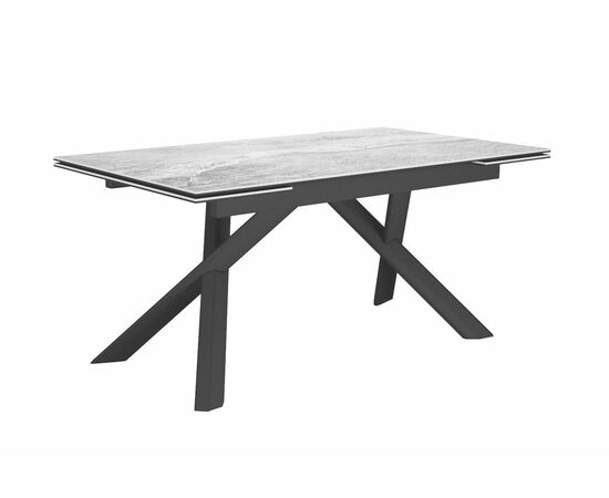 Стол DikLine KX160 мрамор C31 (керамика серая глянец)/опоры черные | Интернет магазин мебели и декора LifeDekor