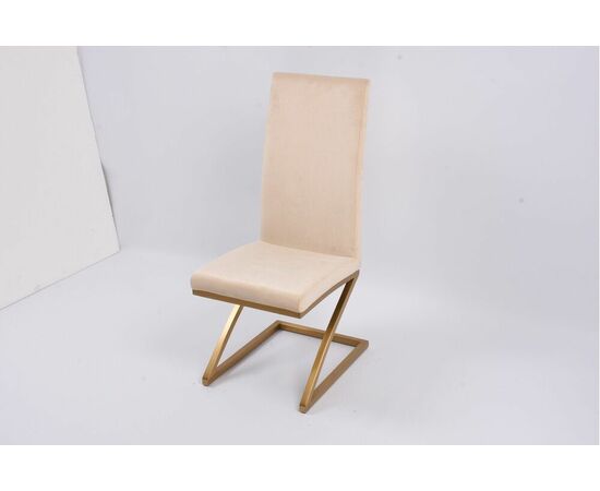 Стул обеденный Палермо MC799-BG-1, 60х46х105 см, бежевый/матовое золото, изображение 3 | Интернет магазин мебели и декора LifeDekor