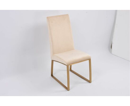 Стул обеденный Милан MC819-BG-1, 63х45х99, бежевый/матовое золото | Интернет магазин мебели и декора LifeDekor