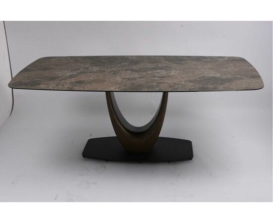 Стол обеденный Римини MC3020-200BR, 200х110х76 см, коричневая керамика | Интернет магазин мебели и декора LifeDekor