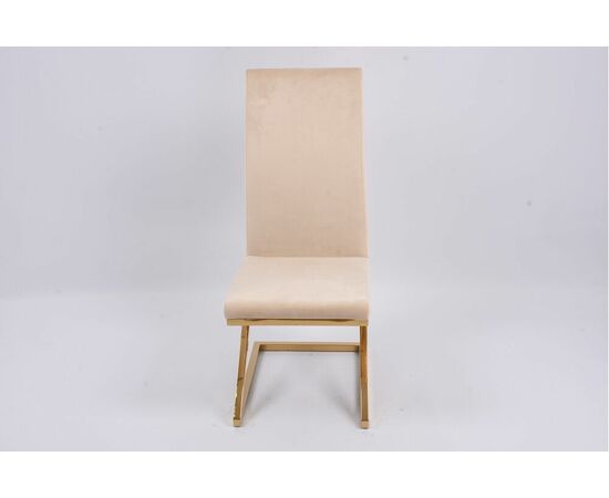 Стул обеденный Палермо MC799-BG-2, 60х46х105 см, бежевый/глянцевое золото, изображение 2 | Интернет магазин мебели и декора LifeDekor