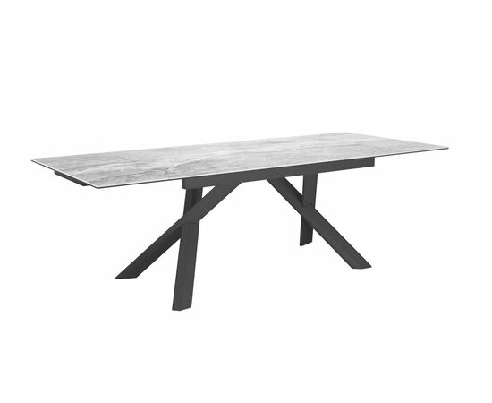 Стол DikLine KX160 мрамор C31 (керамика серая глянец)/опоры черные, изображение 8 | Интернет магазин мебели и декора LifeDekor