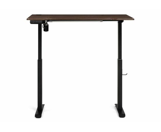 Компьютерный стол Маркос с механизмом подъема 120х75х75 черный / кантри орех, изображение 4 | Интернет магазин мебели и декора LifeDekor