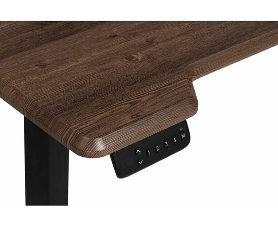 Компьютерный стол Маркос с механизмом подъема 120х75х75 черный / кантри орех, изображение 7 | Интернет магазин мебели и декора LifeDekor