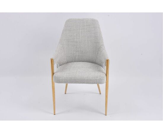 Стул обеденный Бергамо MC884-BG-2, 62х58х91 см, бежевый/глянцевое золото, изображение 2 | Интернет магазин мебели и декора LifeDekor