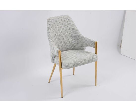 Стул обеденный Бергамо MC884-BG-2, 62х58х91 см, бежевый/глянцевое золото | Интернет магазин мебели и декора LifeDekor