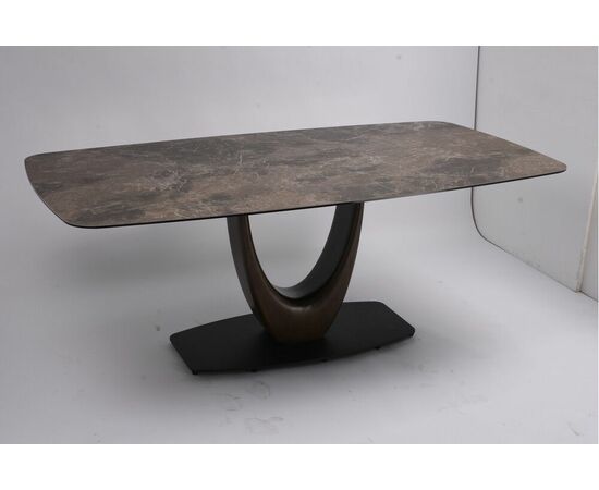 Стол обеденный Римини MC3020-180BR, 180х90х76 см, коричневая керамика, изображение 3 | Интернет магазин мебели и декора LifeDekor