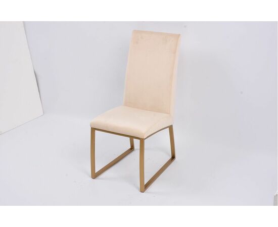 Стул обеденный Милан MC819-BG-1, 63х45х99, бежевый/матовое золото, изображение 3 | Интернет магазин мебели и декора LifeDekor