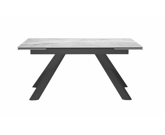 Стол DikLine KX160 мрамор C31 (керамика серая глянец)/опоры черные, изображение 2 | Интернет магазин мебели и декора LifeDekor