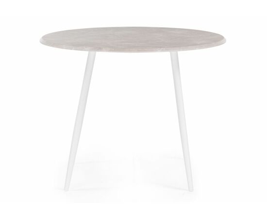 Стол деревянный Абилин 100 мрамор светло-серый / белый матовый, изображение 2 | Интернет магазин мебели и декора LifeDekor