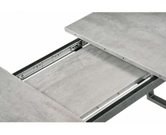 Стол деревянный раскладной Лота Лофт 120 25 мм черный матовый / бетон, изображение 6 | Интернет магазин мебели и декора LifeDekor