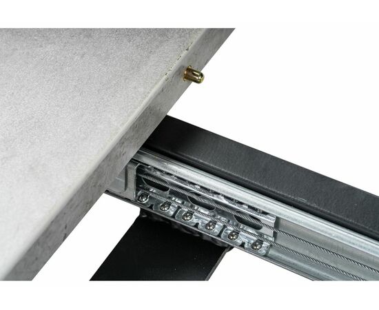 Стол деревянный раскладной Лота Лофт 120 25 мм черный матовый / бетон, изображение 8 | Интернет магазин мебели и декора LifeDekor