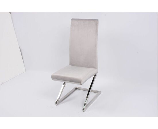 Стул обеденный Палермо MC799-GR-3, 60х46х105 см, серый/глянцевое серебро, изображение 3 | Интернет магазин мебели и декора LifeDekor