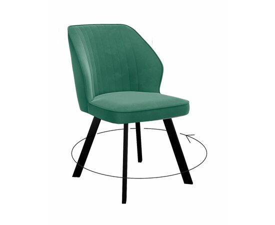 Стул DikLine 232 поворотный Z39 авокадо, ножки черные | Интернет магазин мебели и декора LifeDekor