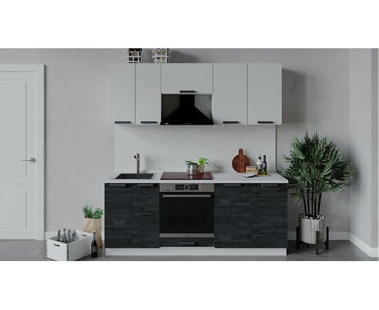 Кухонный гарнитур «Детройт» длиной 200 см со шкафом НБ | Интернет магазин мебели и декора LifeDekor