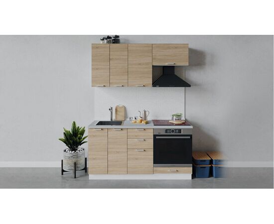 Кухонный гарнитур «Гранита» длиной 160 см со шкафом НБ | Интернет магазин мебели и декора LifeDekor