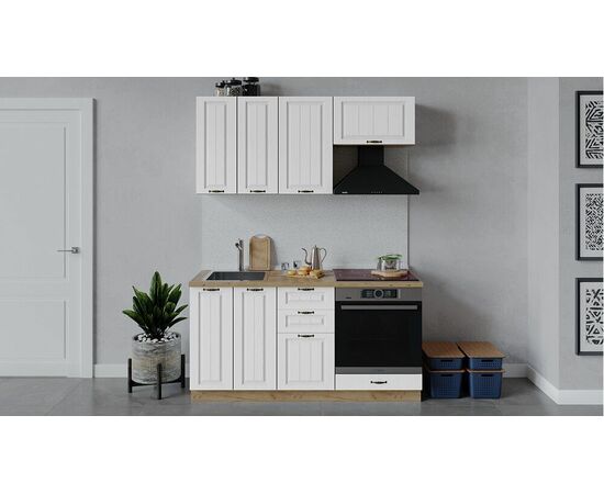 Кухонный гарнитур «Лина» длиной 160 см со шкафом НБ | Интернет магазин мебели и декора LifeDekor