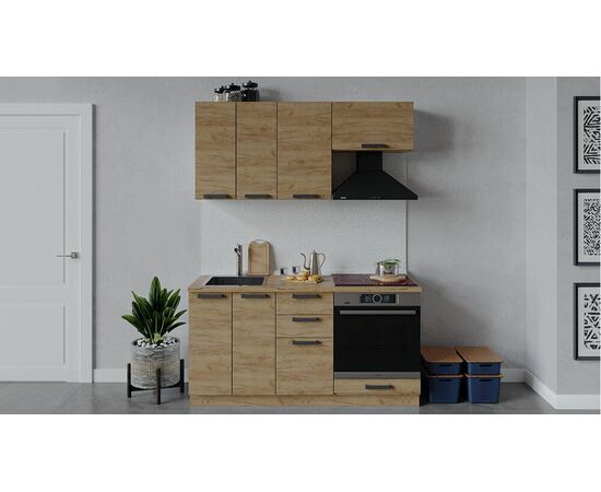 Кухонный гарнитур «Детройт» длиной 160 см со шкафом НБ | Интернет магазин мебели и декора LifeDekor