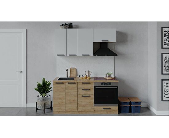 Кухонный гарнитур «Детройт» длиной 160 см со шкафом НБ | Интернет магазин мебели и декора LifeDekor