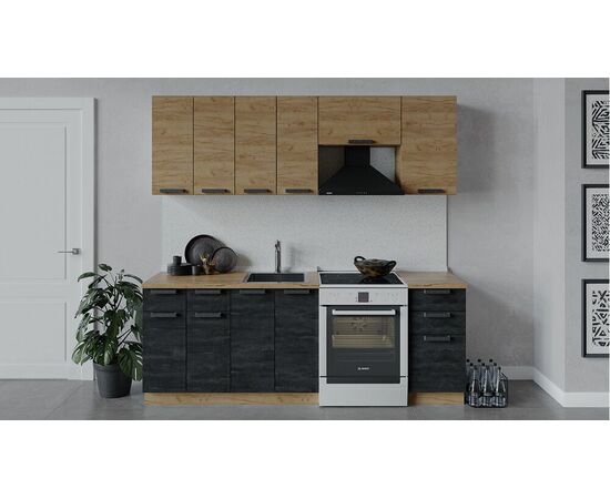 Кухонный гарнитур «Детройт» длиной 220 см | Интернет магазин мебели и декора LifeDekor