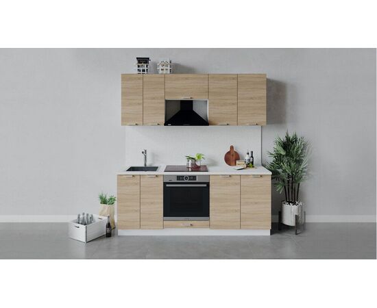 Кухонный гарнитур «Гранита» длиной 200 см со шкафом НБ | Интернет магазин мебели и декора LifeDekor