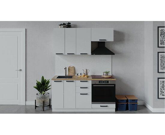 Кухонный гарнитур «Детройт» длиной 160 см со шкафом НБ | Интернет магазин мебели и декора LifeDekor