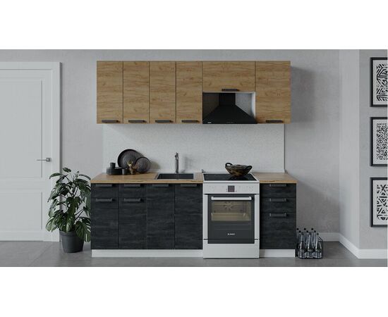 Кухонный гарнитур «Детройт» длиной 220 см | Интернет магазин мебели и декора LifeDekor