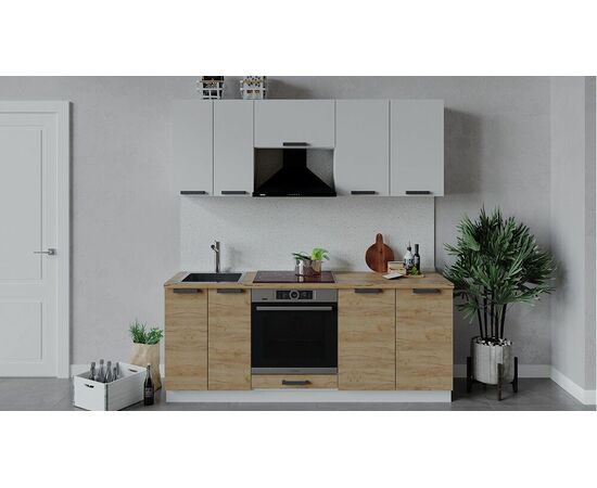 Кухонный гарнитур «Детройт» длиной 200 см со шкафом НБ | Интернет магазин мебели и декора LifeDekor