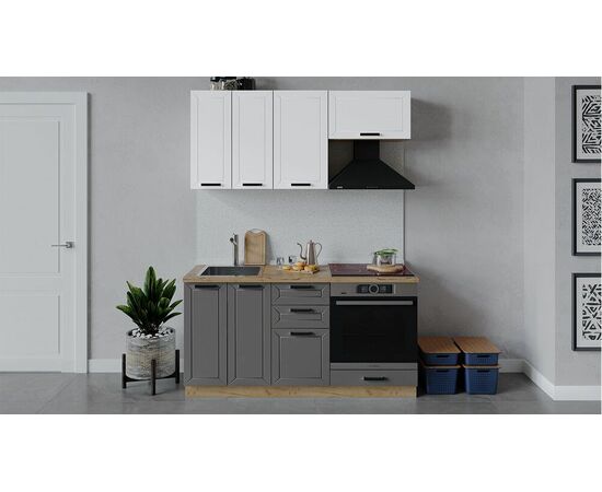 Кухонный гарнитур «Лорас» длиной 160 см со шкафом НБ | Интернет магазин мебели и декора LifeDekor