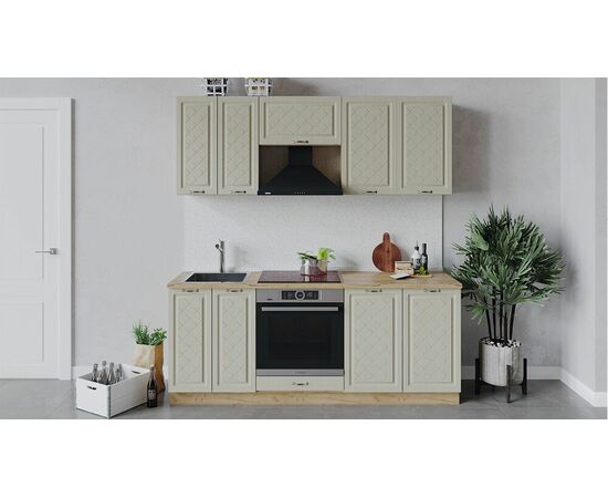 Кухонный гарнитур «Бьянка» длиной 200 см со шкафом НБ | Интернет магазин мебели и декора LifeDekor