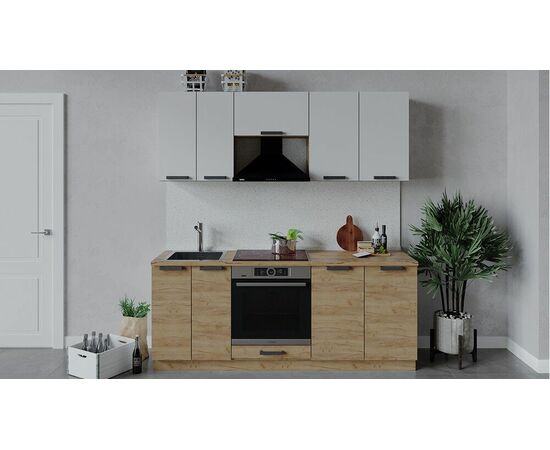 Кухонный гарнитур «Детройт» длиной 200 см со шкафом НБ | Интернет магазин мебели и декора LifeDekor