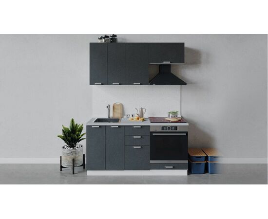 Кухонный гарнитур «Гранита» длиной 160 см со шкафом НБ | Интернет магазин мебели и декора LifeDekor