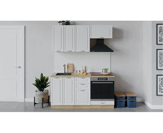 Кухонный гарнитур «Бьянка» длиной 160 см со шкафом НБ | Интернет магазин мебели и декора LifeDekor