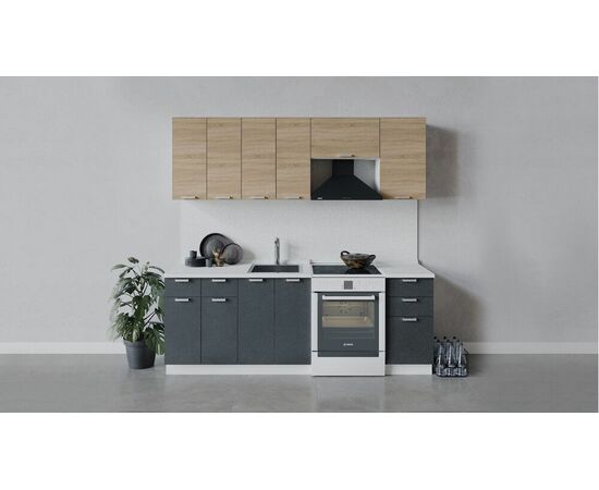 Кухонный гарнитур «Гранита» длиной 220 см | Интернет магазин мебели и декора LifeDekor