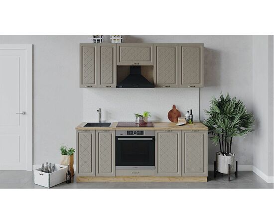 Кухонный гарнитур «Бьянка» длиной 200 см со шкафом НБ | Интернет магазин мебели и декора LifeDekor