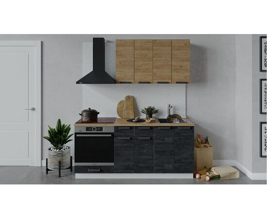 Кухонный гарнитур «Детройт» длиной 180 см со шкафом НБ | Интернет магазин мебели и декора LifeDekor