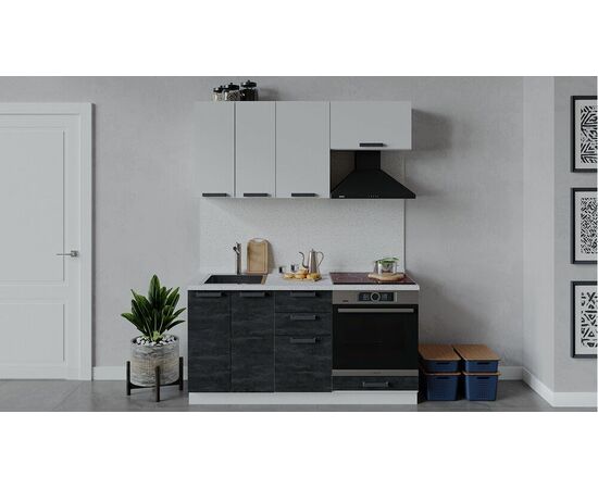 Кухонный гарнитур «Детройт» длиной 160 см со шкафом НБ | Интернет магазин мебели и декора LifeDekor