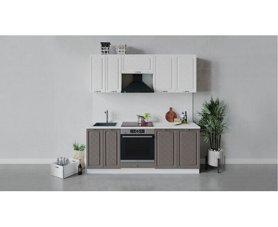 Кухонный гарнитур «Бьянка» длиной 200 см со шкафом НБ | Интернет магазин мебели и декора LifeDekor