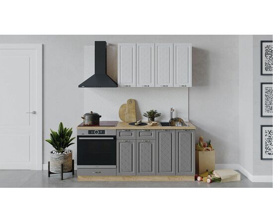 Кухонный гарнитур «Бьянка» длиной 180 см со шкафом НБ | Интернет магазин мебели и декора LifeDekor