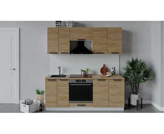 Кухонный гарнитур «Детройт» длиной 200 см со шкафом НБ | Интернет магазин мебели и декора LifeDekor