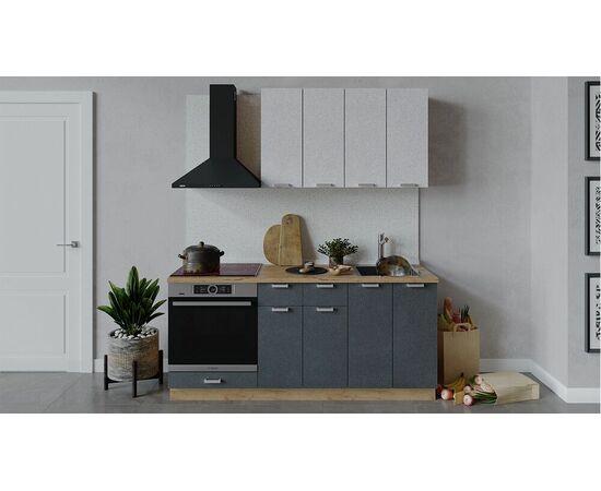 Кухонный гарнитур «Гранита» длиной 180 см со шкафом НБ | Интернет магазин мебели и декора LifeDekor