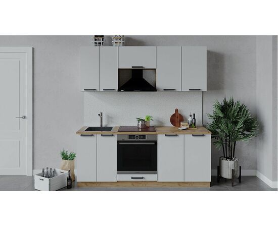 Кухонный гарнитур «Детройт» длиной 200 см со шкафом НБ | Интернет магазин мебели и декора LifeDekor