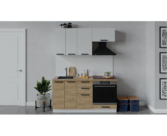 Кухонный гарнитур «Детройт» длиной 160 см со шкафом НБ | Интернет магазин мебели и декора LifeDekor