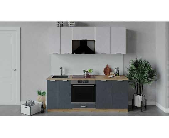 Кухонный гарнитур «Гранита» длиной 200 см со шкафом НБ | Интернет магазин мебели и декора LifeDekor