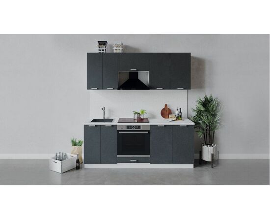 Кухонный гарнитур «Гранита» длиной 200 см со шкафом НБ | Интернет магазин мебели и декора LifeDekor