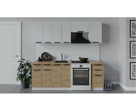 Кухонный гарнитур «Детройт» длиной 220 см | Интернет магазин мебели и декора LifeDekor